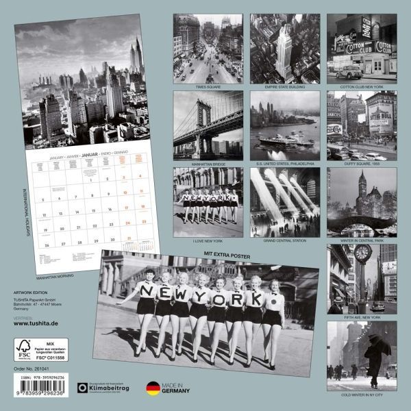 New York Retro Kalender 2026 9783959296236 фото