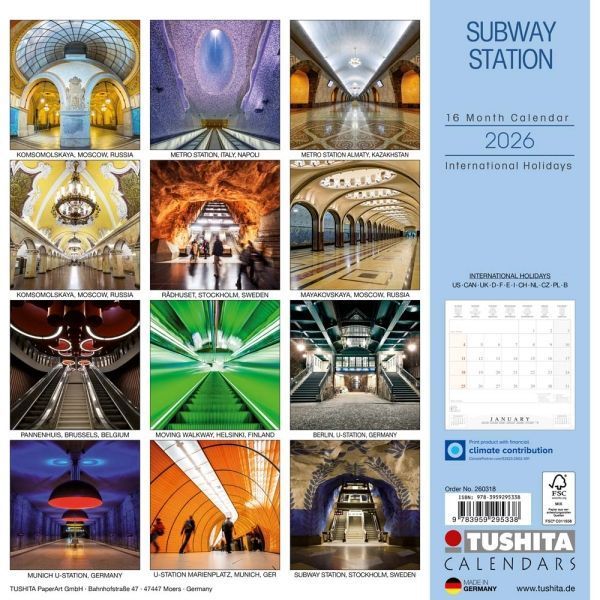 Subway Station Kalender 2026 9783959295338 фото