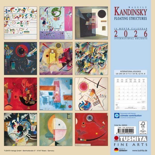 Wassily Kandinsky - Floating Structures Kalender 2026 9783959295420 фото