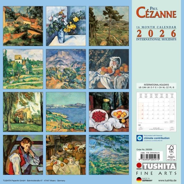 Paul Cezanne Kalender 2026 9783959295475 фото