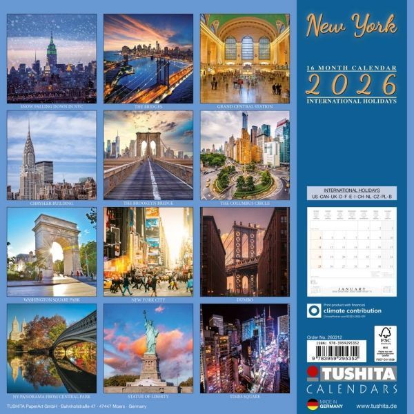 New York Calendar 2026 9783959295352 фото